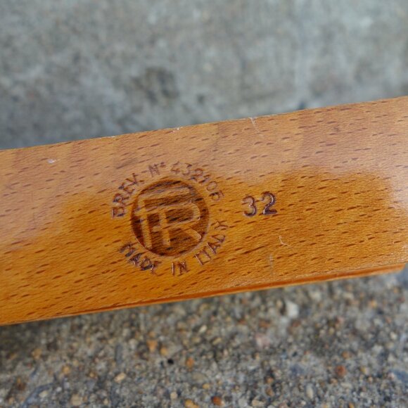Vintage Fratelli Reguitti Brev No. 432106 32 Made in Italy Wood Pants Hanger - Picture 3 of 13